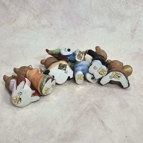 HOMCO 7 Pc Porcelain Teddy Bear Musical Orchestra Band Figurines - Picture 10 of 12